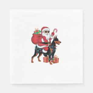 Kerstverlichting Santa Riding Doberman Pinscher Do Servet