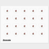 Kerstverlichting Santa Riding Great Dane Dog Kerst Hart Sticker (Vel)