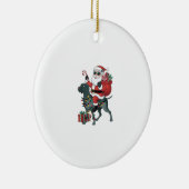 Kerstverlichting Santa Riding Great Dane Dog Kerst Keramisch Ornament (Rechts)