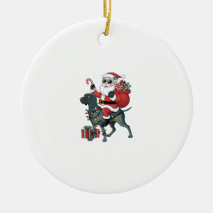 Kerstverlichting Santa Riding Great Dane Dog Kerst Keramisch Ornament