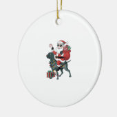 Kerstverlichting Santa Riding Great Dane Dog Kerst Keramisch Ornament (Links)