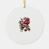 Kerstverlichting Santa Riding Great Dane Dog Kerst Keramisch Ornament (Voorkant)
