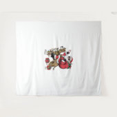 Kerstverlichting Santa Riding Great Dane Dog Kerst Wandkleed (Voorkant (horizontaal))