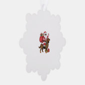 Kerstverlichting Santa Riding Irish Setter Dog Chr Ornament Kaart (Rechts)
