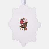 Kerstverlichting Santa Riding Irish Setter Dog Chr Ornament Kaart (Links)