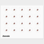 Kerstverlichting Santa Riding Papillon Hond Kerstm Hart Sticker (Vel)
