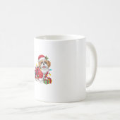 Kerstverlichting Santa Shih Tzu Dog Kerstmis Koffiemok (Voorkant rechts)
