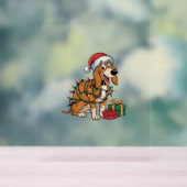 Kerstverlichting Santa Treeing Walker Coonhound Do Acryl Bord (Neutraal)