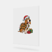 Kerstverlichting Santa Treeing Walker Coonhound Do Acryl Bord (Hoek)