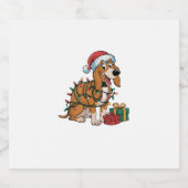 Kerstverlichting Santa Treeing Walker Coonhound Do Sparkling Wijnetiket (Enkel label)