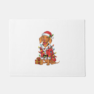 Kerstverlichting Santa Vizsla Hond Kerstmis Deurmat