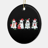 Kerstverlichting Schattige Ghost Xmas Boo Keramisch Ornament (Links)