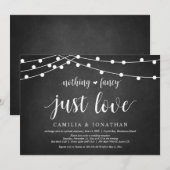 Kerstverlichting, Schoolbord, Trouw Elopement Fees Kaart (Voorkant / Achterkant)