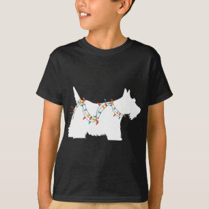Kerstverlichting Schotse Terriër een Hondenliefheb T-shirt