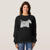 Kerstverlichting Schotse Terrier Hond Trui (Voorkant volledig)