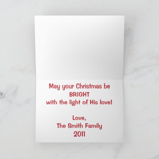 Kerstverlichting Schriftgedeelte Kerst Kaart (Binnen)