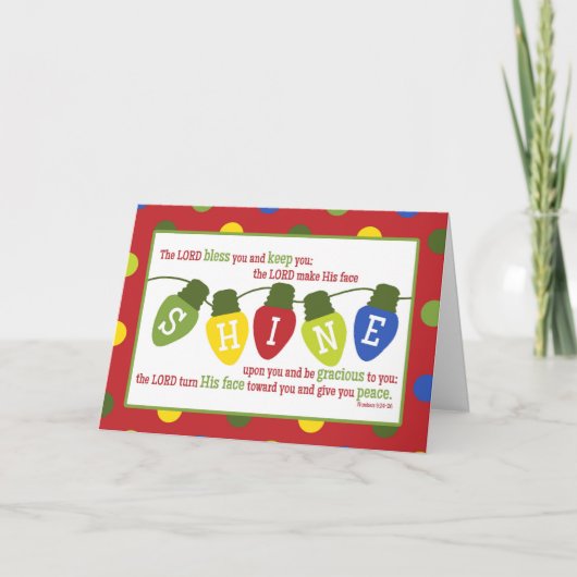 Kerstverlichting Schriftgedeelte Kerst Kaart (Voorkant)