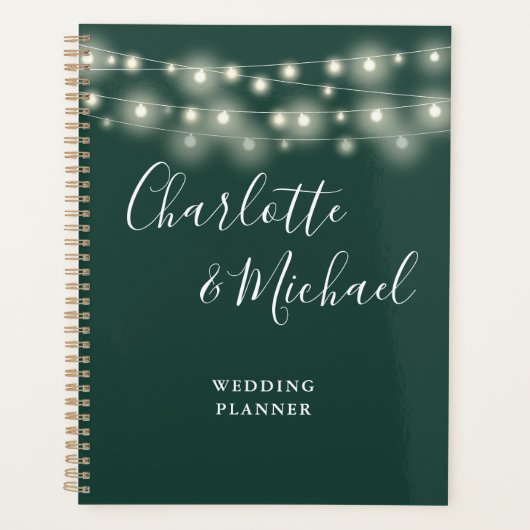 Kerstverlichting Signature Script Smaragd Bruiloft Planner (Voorkant)