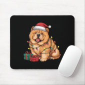 Kerstverlichting Sinterklaas Hoed Chow Chow Hond K Muismat (Met muis)