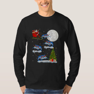 Kerstverlichting - Sinterklaas met witte marlijn v T-shirt