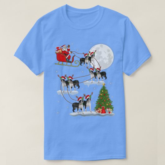 Kerstverlichting - Sinterklaas van Boston terrier  T-shirt (Design voorkant)