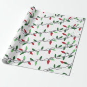 Kerstverlichting String Gift Wrapping Paper Cadeaupapier (Uitgerold)