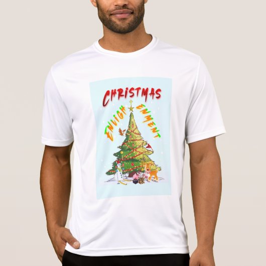 kerstverlichting t-shirt (Voorkant)