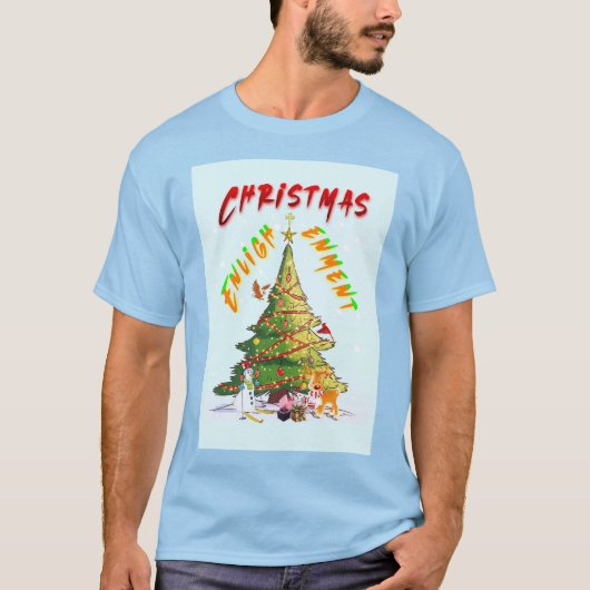 kerstverlichting t-shirt (Voorkant)
