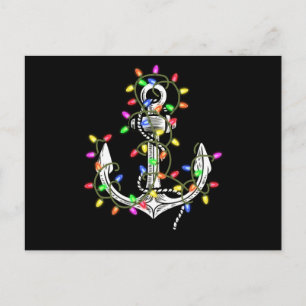 Kerstverlichting tijdens zeilcruise briefkaart