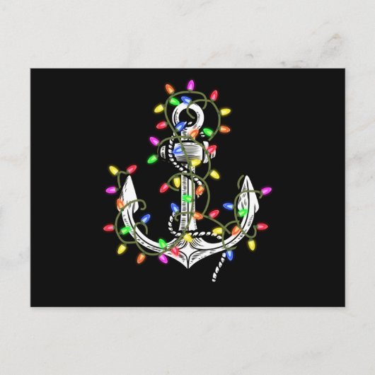 Kerstverlichting tijdens zeilcruise briefkaart (Voorkant)