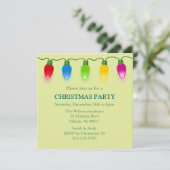 Kerstverlichting Uitnodiging voor feestdagen (Staand voorkant)