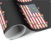 Kerstverlichting USA Vlag Patriottische Veteraan X Cadeaupapier (Rol Hoek)
