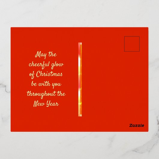 Kerstverlichting Vakantie Folie Feestdagen Briefkaart (Achterkant)