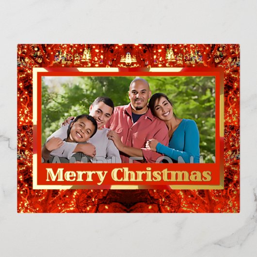 Kerstverlichting Vakantie Folie Feestdagen Briefkaart (Voorkant)