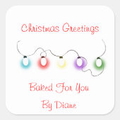 Kerstverlichting vakantie labels (Voorkant)