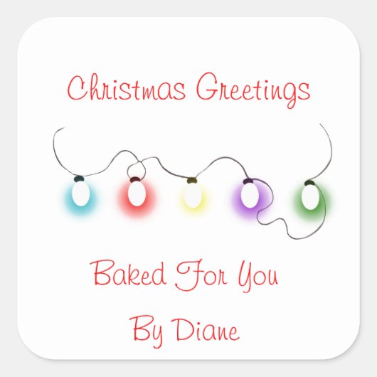 Kerstverlichting vakantie labels (Voorkant)