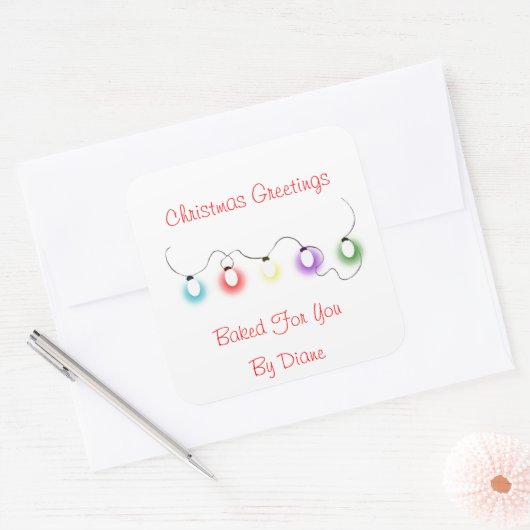 Kerstverlichting vakantie labels (Envelop)