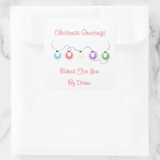 Kerstverlichting vakantie labels (Tas)