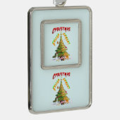 kerstverlichting verzilverd omlijst ornament (Rechts)