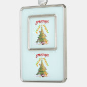 kerstverlichting verzilverd omlijst ornament (Links)