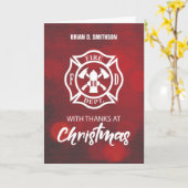 kerstverlichting voor brandweermannen Dank je wel Kaart (Gele Bloem)