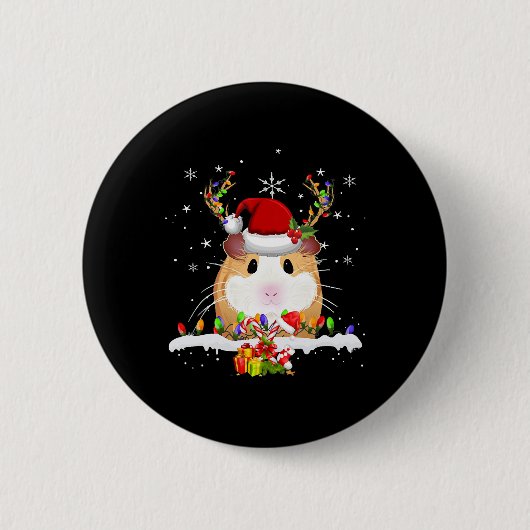 kerstverlichting voor cavia's ronde button 5,7 cm (Voorkant)