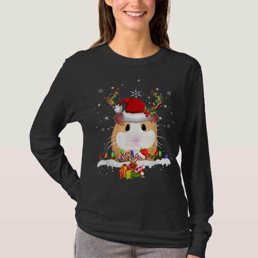 kerstverlichting voor cavia's t-shirt (Voorkant)