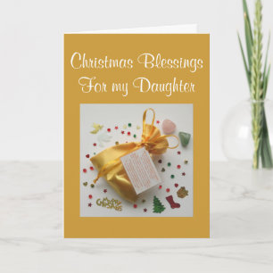 kerstverlichting voor de Kaart van Daughter Xmas