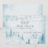 Kerstverlichting voor het bos, RSVP Kaart (Voorkant / Achterkant)