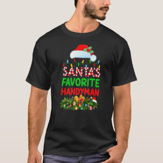 kerstverlichting voor kerstman met favoriete kerst t-shirt