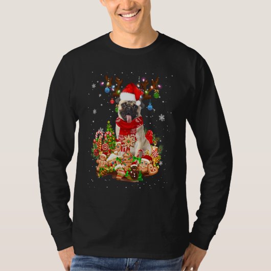 kerstverlichting voor rendieren van de luiing van  t-shirt (Voorkant)