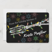 Kerstverlichting vork uit de keuken van kaart (Voorkant)