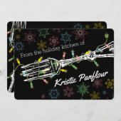 Kerstverlichting vork uit de keuken van kaart (Voorkant / Achterkant)