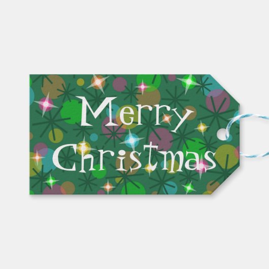 Kerstverlichting Vrolijk kerstcadeau labels Cadeaulabel (Voorkant (Horizontaal))